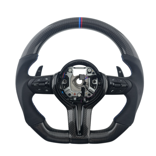BMW F-Reihe Custom Lenkrad – Vollcarbon, perforiertes Leder