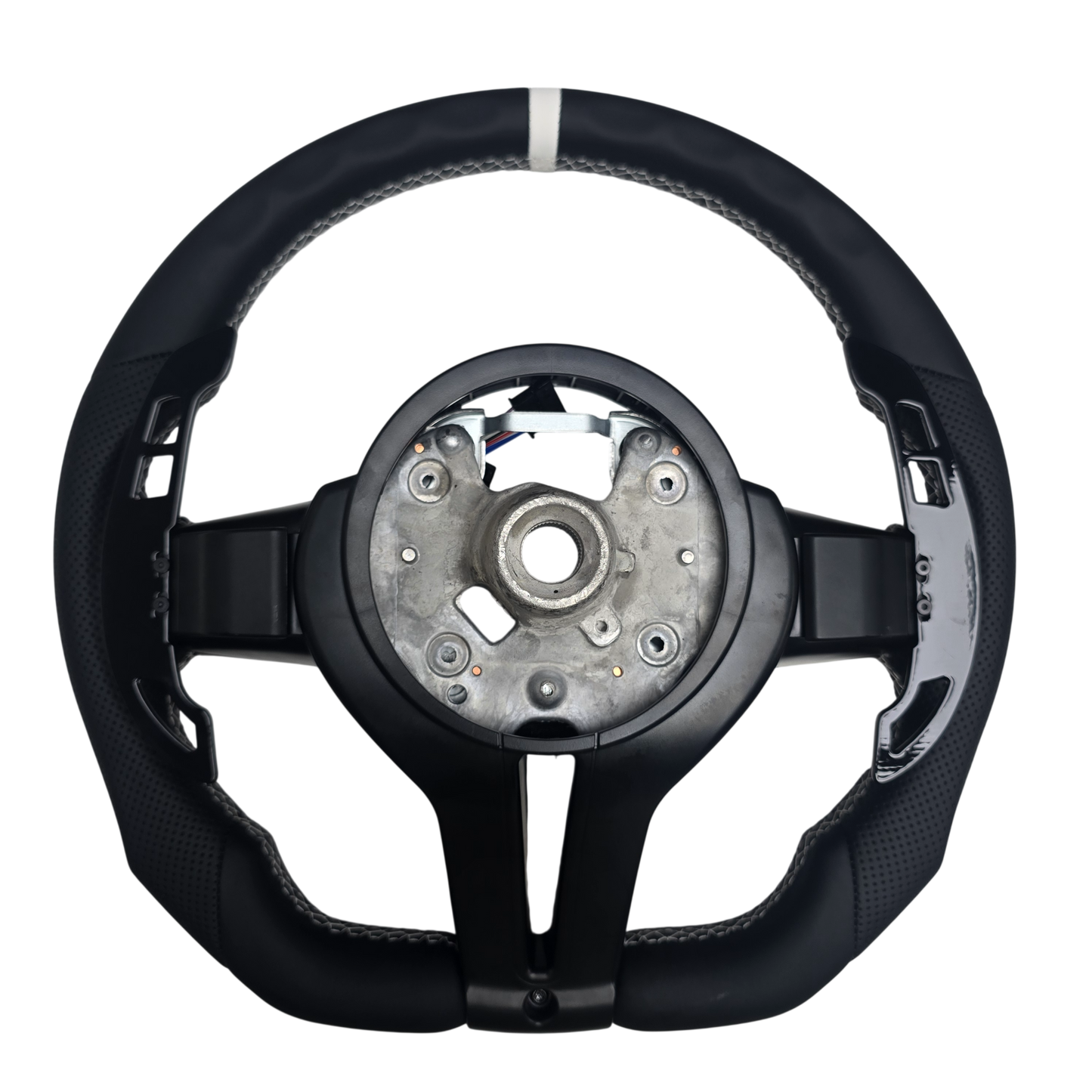 BMW F-Reihe Custom Lenkrad – Full Leder, Carbon Spange